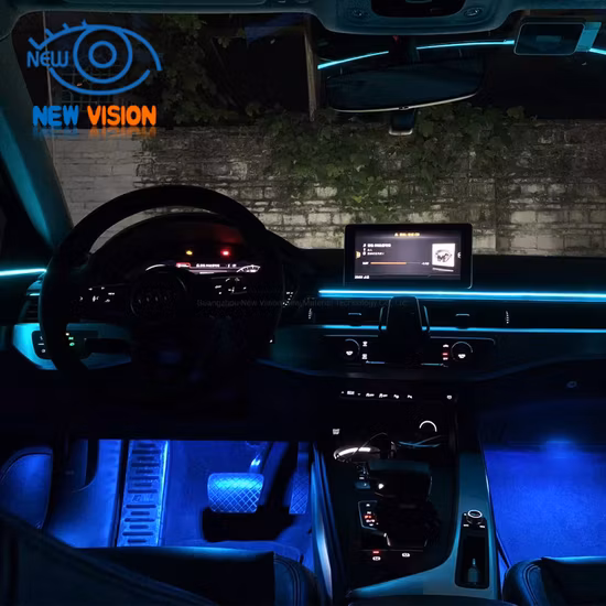 Car Accessories Ambient LED Light Car Interior RGB Remote Application Acrylic Control Fiber Auto Foot Center Console Door Decorative Lights